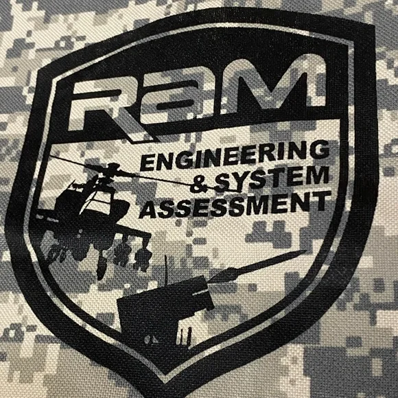 Digital Camouflage Drawstring Backpack Bag with Military Helicopter 🚁 - Picture 2 of 7